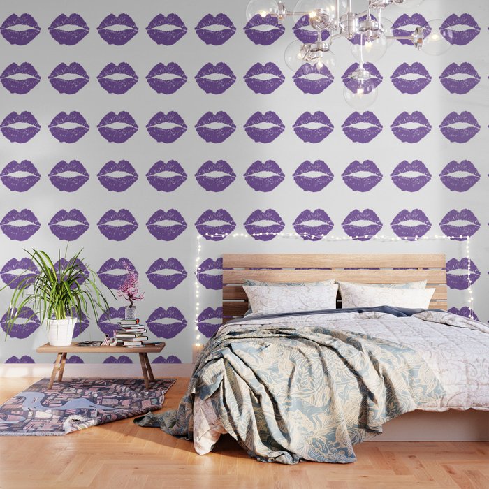 Purple Lips Wallpaper