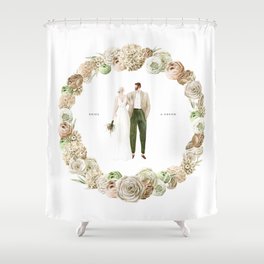 Lelia's Wedding Bride & Groom Shower Curtain