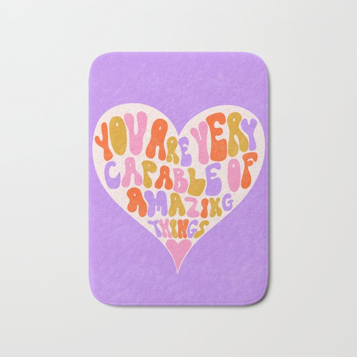 You're Very Capable Positive Print - Lilac Bath Mat