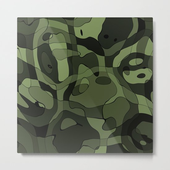 Green Abstract Metal Print