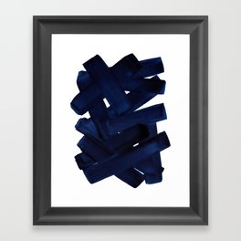 Superwatercolor Dark Blue Framed Art Print