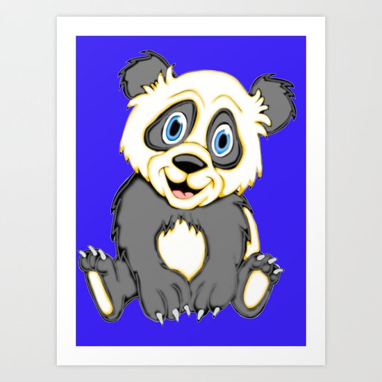 Smiling Panda Art Print