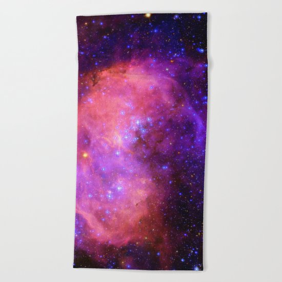 NebUla. Pink Violet Blue Beach Towel