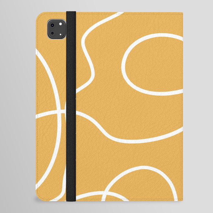 Minimal Abstract Yellow iPad Folio Case