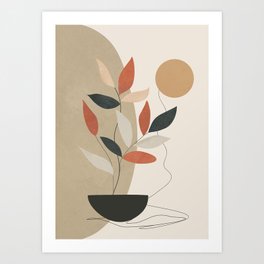 Line Through Abstractions 01 Art Print