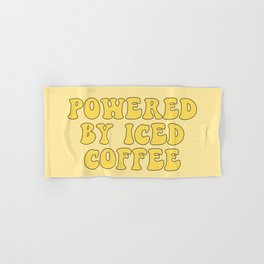 Powered By Iced Coffee Hand & Bath Towel