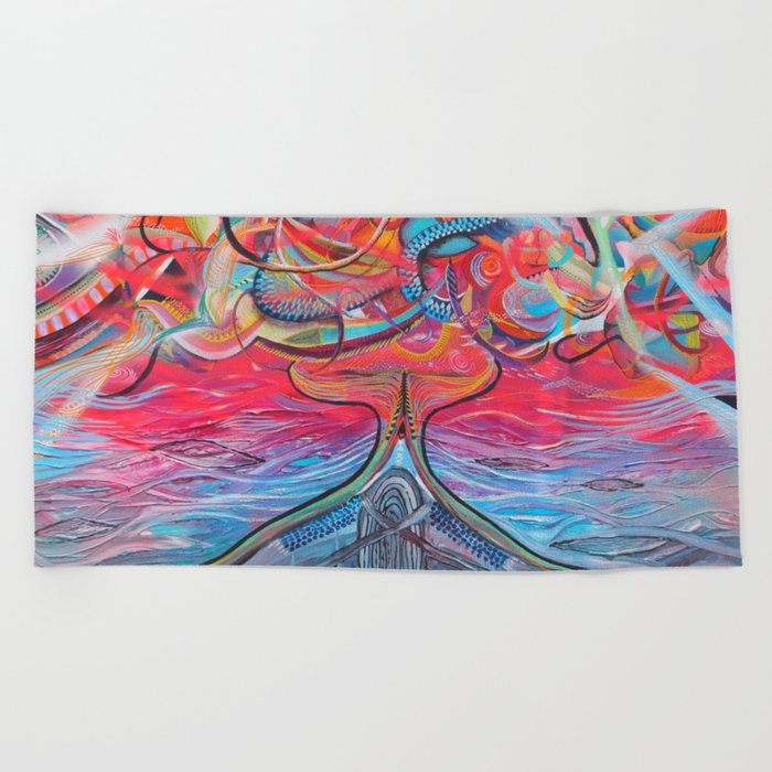 Thought Eruptions Beach Towel