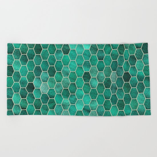 Glitter Tiles V Beach Towel
