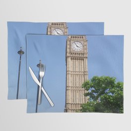 Great Britain Photography - Big Ben By A Green Tree Placemat