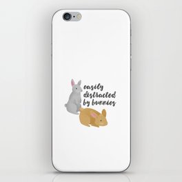 Easily Distracted By Bunnies iPhone Skin