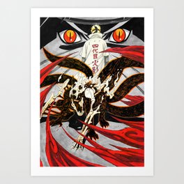 KURAMA THE DEMON FOX Art Print | Tailedbeast, Pain, Otaku, Bijuudama, Weeb, Shinobi, Shonen, Ninja, Uchiha, Minato 