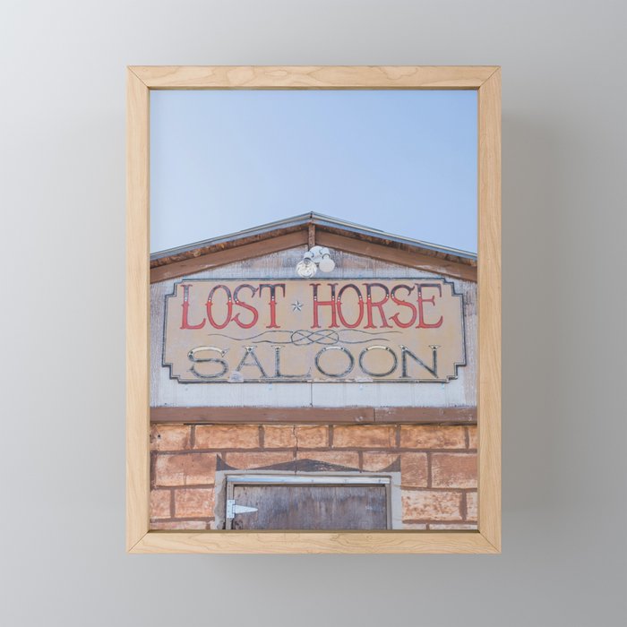 Lost Horse Saloon - Marfa Texas Photography Framed Mini Art Print