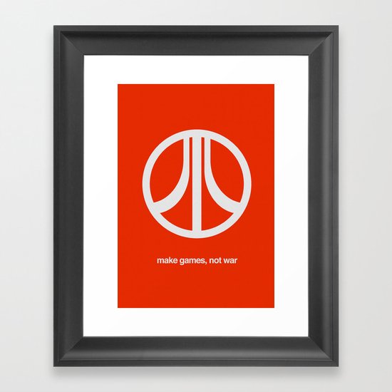 Make Games, Not War Framed Art Print
