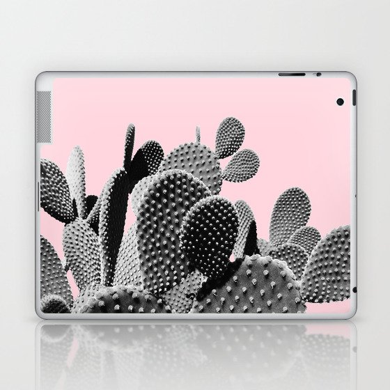 Bunny Ears Cactus on Pastel Pink #cactuslove #tropicalart Laptop & iPad Skin