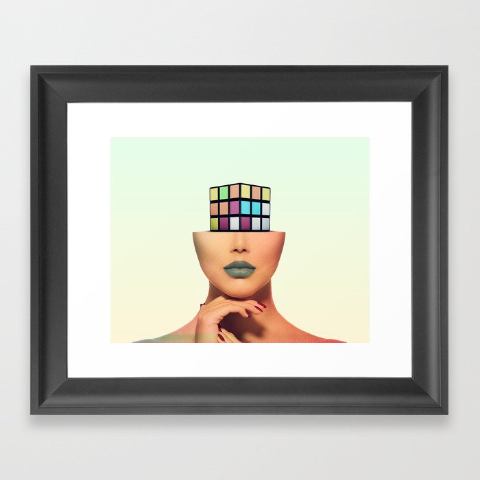 Look me in the eyes Framed Art Print