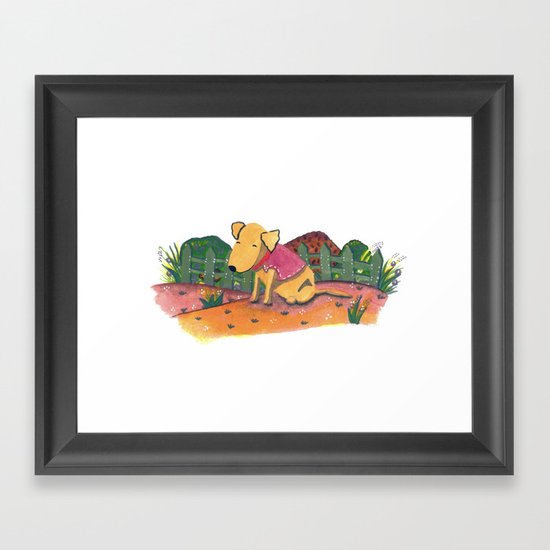 Little Bread ready to work Framed Art Print