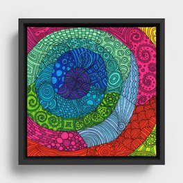 Quilted Spiral Framed Canvas