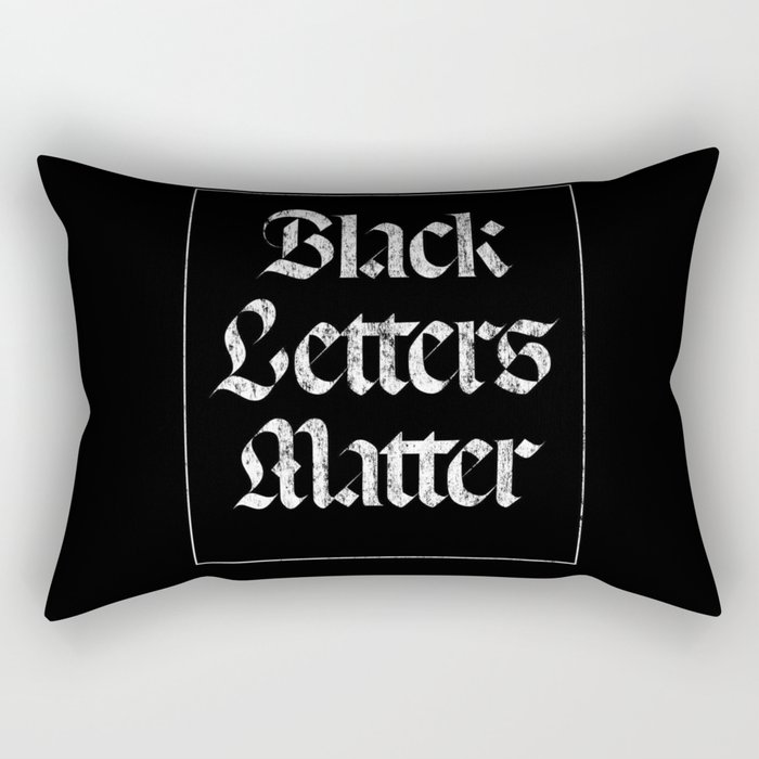 Black Letters Matter Rectangular Pillow