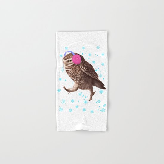 Owl with headphones Hand & Bath Towel