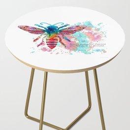 Motivational Inspirational Art - Bee Yourself Side Table