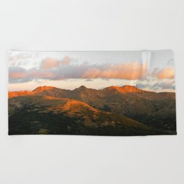 Alpine Sunrise Panorama Beach Towel