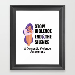  Domestic Violence Awareness T-Shirt Framed Art Print