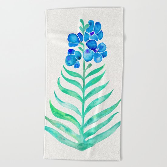 Blooming Orchid – Mint & Blue Palette Beach Towel