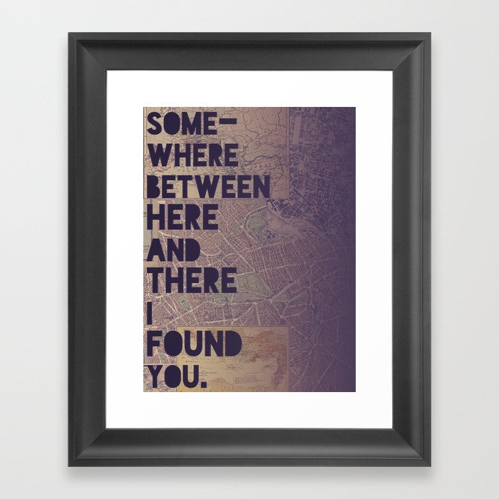 Here & There Framed Art Print