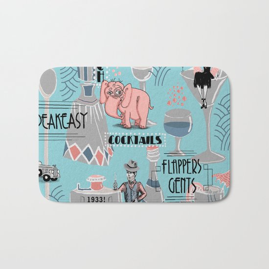 Prohibition Era, Cocktails, Anyone? Bath Mat