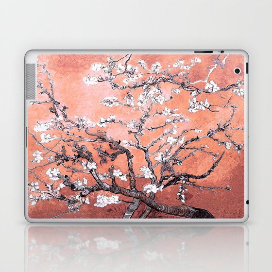 Van Gogh Almond Blossoms : Deep Peach Art & Decor Laptop & iPad Skin