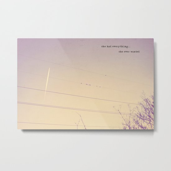 she had everything...she ever wanted Metal Print