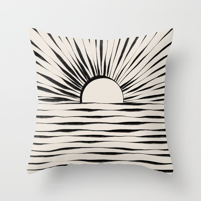 Minimal Sunrise / Sunset Throw Pillow
