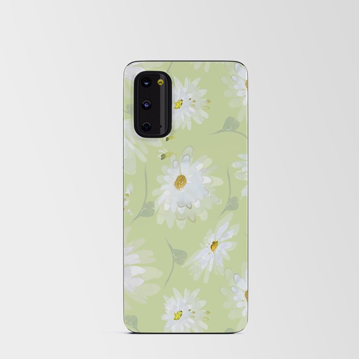Green Watercolor Hand Painted Wildflowers Meadow  Android Card Case