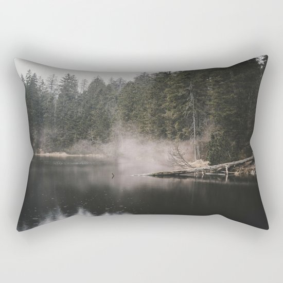 In the Fog - Landscape Photography Rectangular Pillow