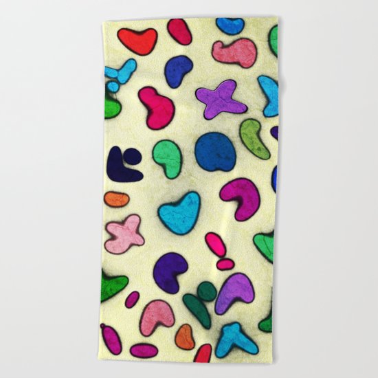 Seamless Colorful Geometric Pattern XXIX Beach Towel