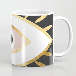 gold foil evil eye in blush Mug