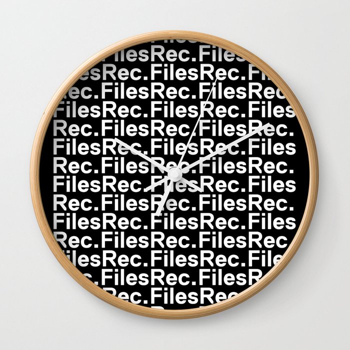 Files Rec Pattern Wall Clock