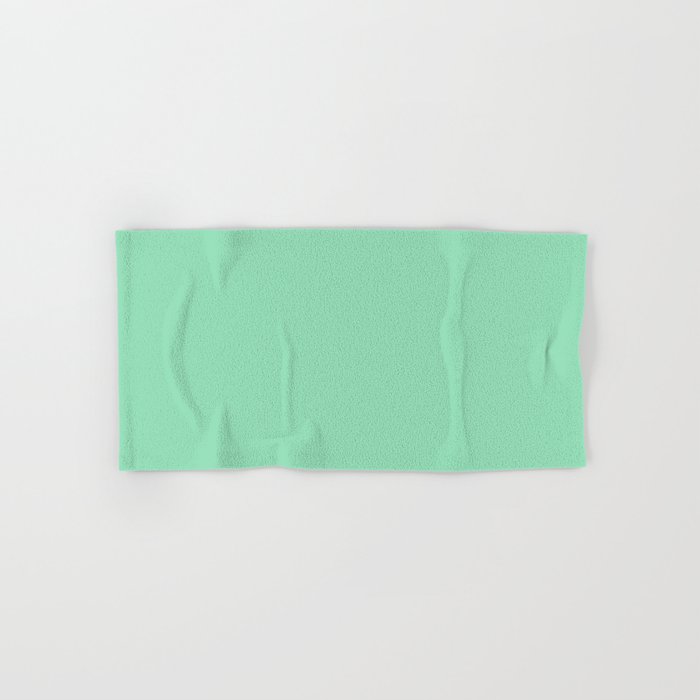 Pastel Sea Green Color Hand Bath Towel By Nicnak85 Society6 Pastel Sea Green Color Hand Bath Towel