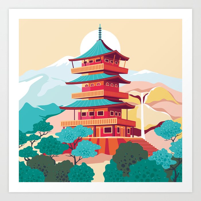 Japanese Castle Art Print