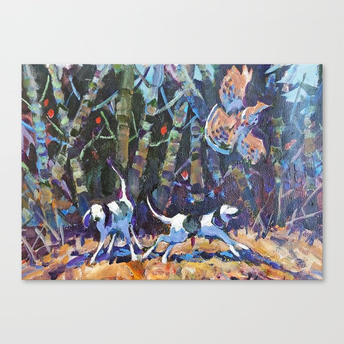 Out With The Dogs Canvas Print