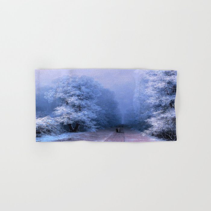 Ivan Konstantinovich Aivazovsky (Russian Armenian, 1817-1900) - Winter Landscape II - c. 1881 - Romanticism - Landscape painting - Oil on canvas - Digitally Enhanced Version - Hand & Bath Towel