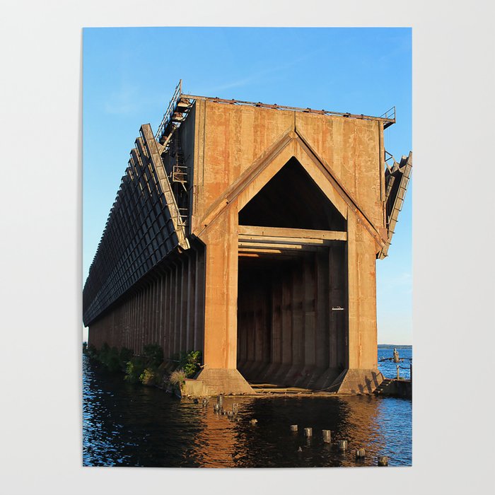 Abandoned Ore Dock at Sunset Poster