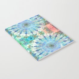 Light Serendipity - Blue And White Mandala Art Notebook