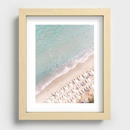 Vulisma Beach Crete, Greece | Drone Photography Pastel Colors Recessed Framed Print