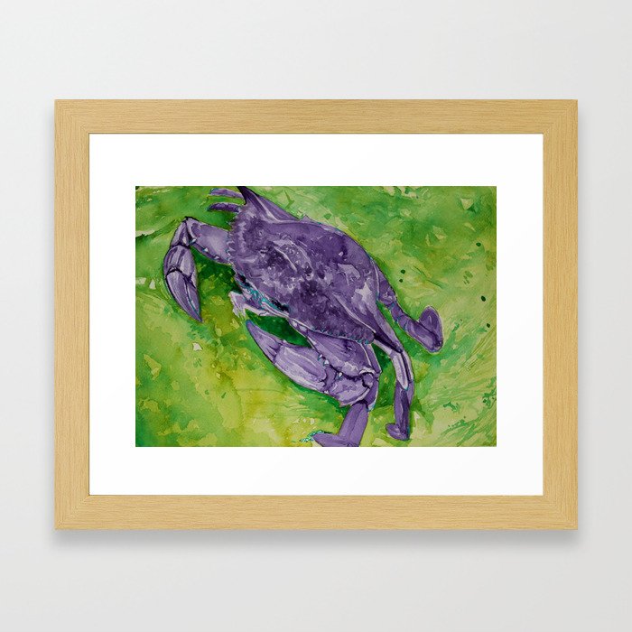 Purple Crab Framed Art Print