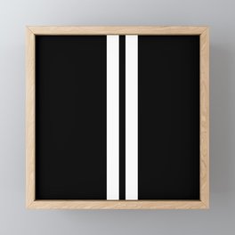 Black and White Big Stripe Framed Mini Art Print