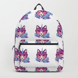Magical Cat Backpack | Magic, Unicat, Drawing, Pastel, Sparkles, Cat, Cute, Purple, Unicorn, Rose 