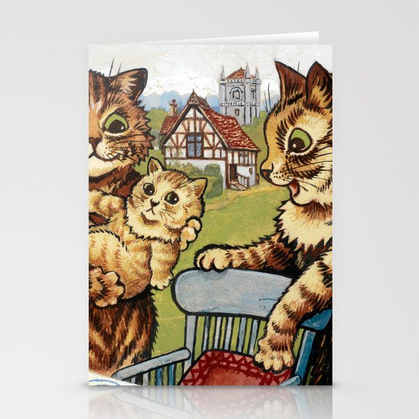 Family Matters by Louis Wain Stationery Cards