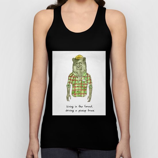 Lumberjack bear Unisex Tank Top