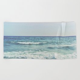 Ocean Crashing Waves Beach Towel